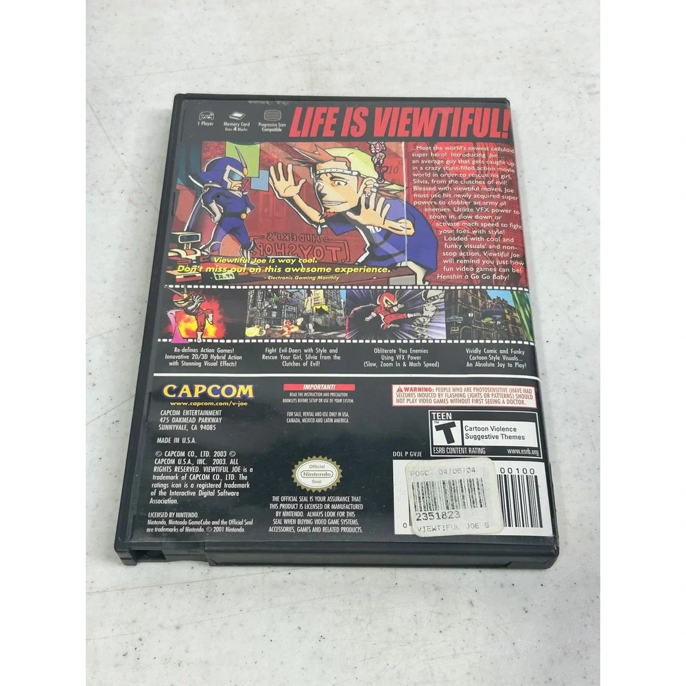 Viewtiful Joe Nintendo GameCube CIB Capcom Black Label DOL-GVJE-USA